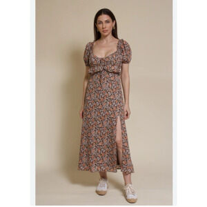 Emory Park Macie Midi Dress Medium Franklin Sunset Floral Boho